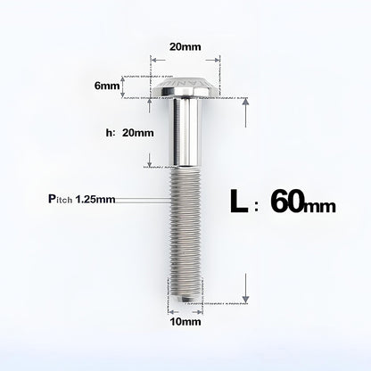 M10x20-65mm Titanium Torx Bolts with 1.5mm Pitch For Motorcycle