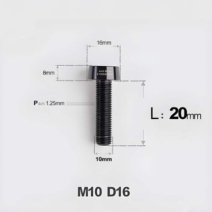 M10xL20-80mm Titanium 1.25mm Thread Security Bolt for Brembo Caliper Mounting D16