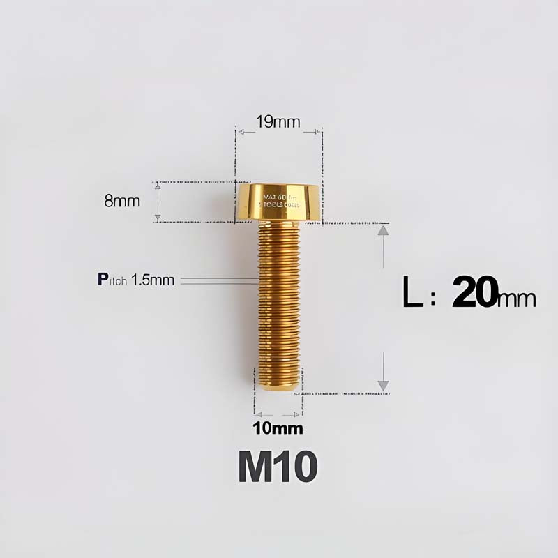M10xL20-70mm TI 1.5mm Thread Security Bolt for Brembo Caliper Mounting D19