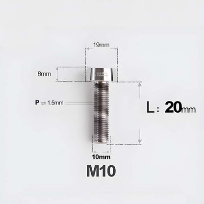M10xL20-70mm TI 1.5mm Thread Security Bolt for Brembo Caliper Mounting D19