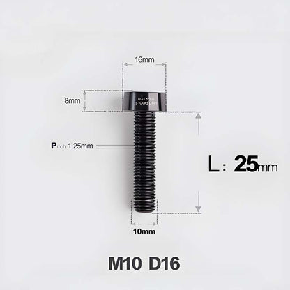 M10xL20-80mm Titanium 1.25mm Thread Security Bolt for Brembo Caliper Mounting D16
