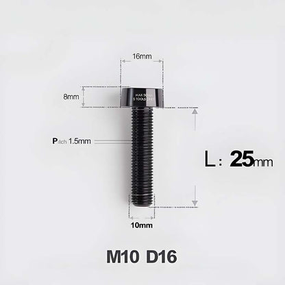 M10xL20-80mm Titanium 1.5mm Thread Security Bolt for Brembo Caliper Mounting D16