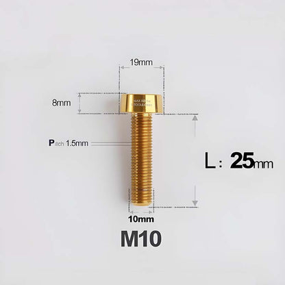 M10xL20-70mm TI 1.5mm Thread Security Bolt for Brembo Caliper Mounting D19