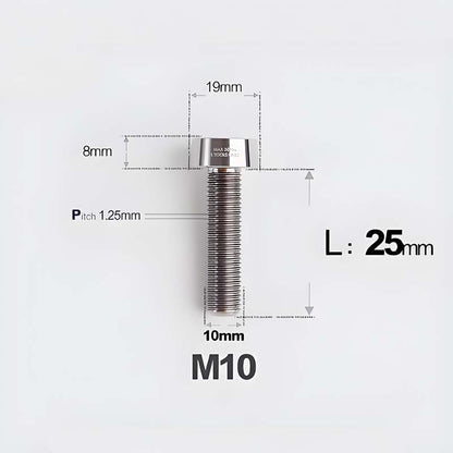 M10xL20-80mm Titanium 1.25mm Thread Security Bolt for Brembo Caliper Mounting D19