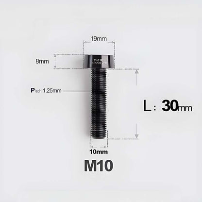 M10xL20-80mm Titanium 1.25mm Thread Security Bolt for Brembo Caliper Mounting D19