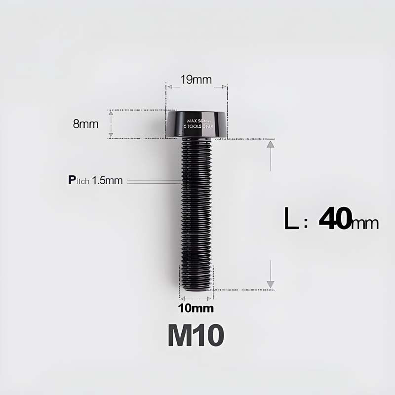 M10xL20-70mm TI 1.5mm Thread Security Bolt for Brembo Caliper Mounting D19