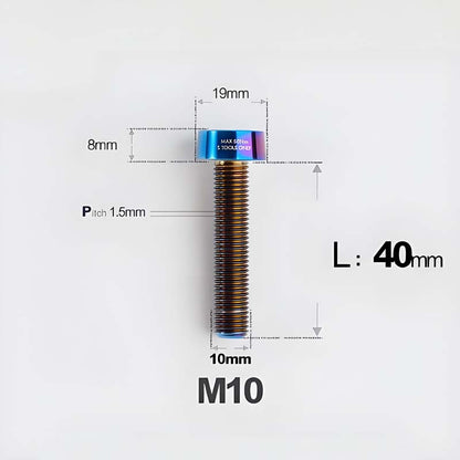 M10xL20-70mm TI 1.5mm Thread Security Bolt for Brembo Caliper Mounting D19