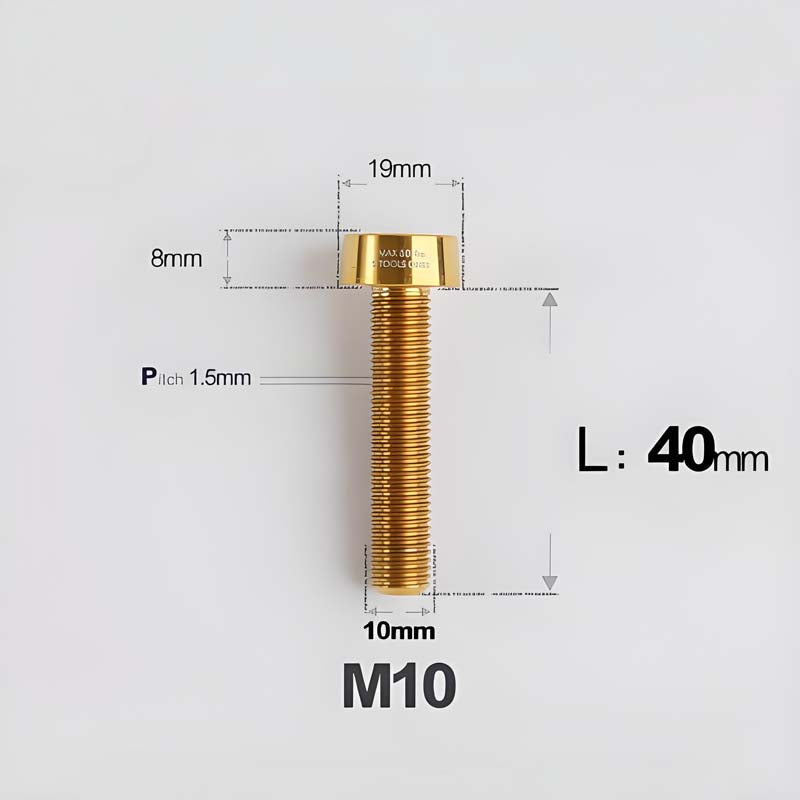 M10xL20-70mm TI 1.5mm Thread Security Bolt for Brembo Caliper Mounting D19