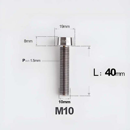 M10xL20-70mm TI 1.5mm Thread Security Bolt for Brembo Caliper Mounting D19