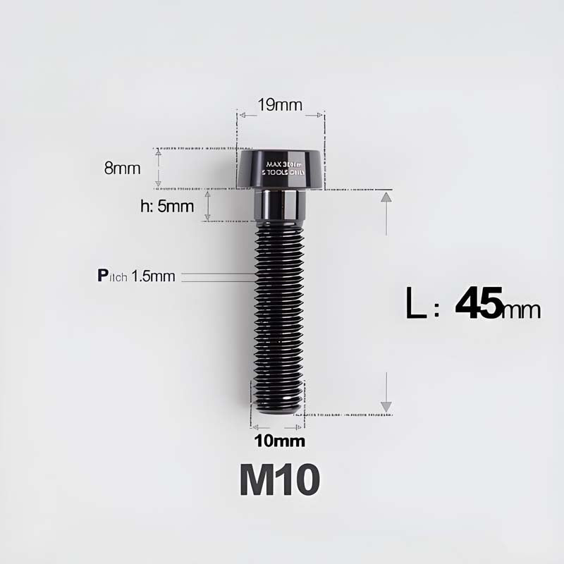M10xL20-70mm TI 1.5mm Thread Security Bolt for Brembo Caliper Mounting D19