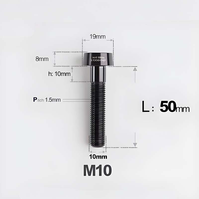 M10xL20-70mm TI 1.5mm Thread Security Bolt for Brembo Caliper Mounting D19