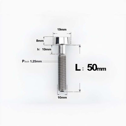 M10xL20-80mm Titanium 1.25mm Thread Security Bolt for Brembo Caliper Mounting D19