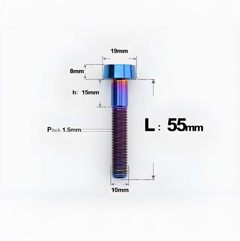 M10xL20-70mm TI 1.5mm Thread Security Bolt for Brembo Caliper Mounting D19