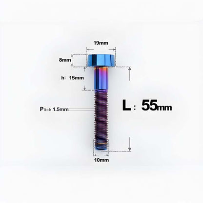 M10xL20-70mm TI 1.5mm Thread Security Bolt for Brembo Caliper Mounting D19
