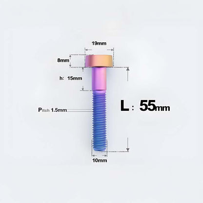 M10xL20-70mm TI 1.5mm Thread Security Bolt for Brembo Caliper Mounting D19