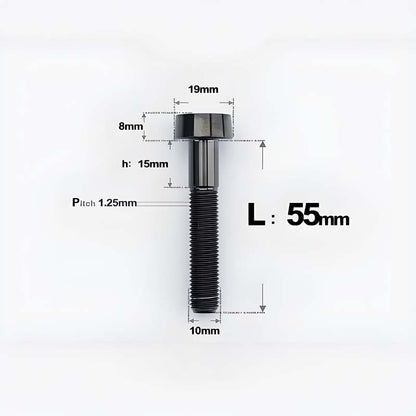 M10xL20-80mm Titanium 1.25mm Thread Security Bolt for Brembo Caliper Mounting D19