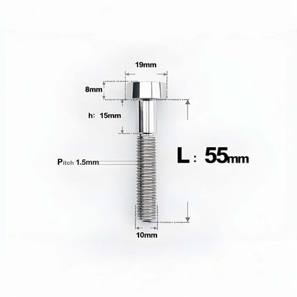 M10xL20-70mm TI 1.5mm Thread Security Bolt for Brembo Caliper Mounting D19