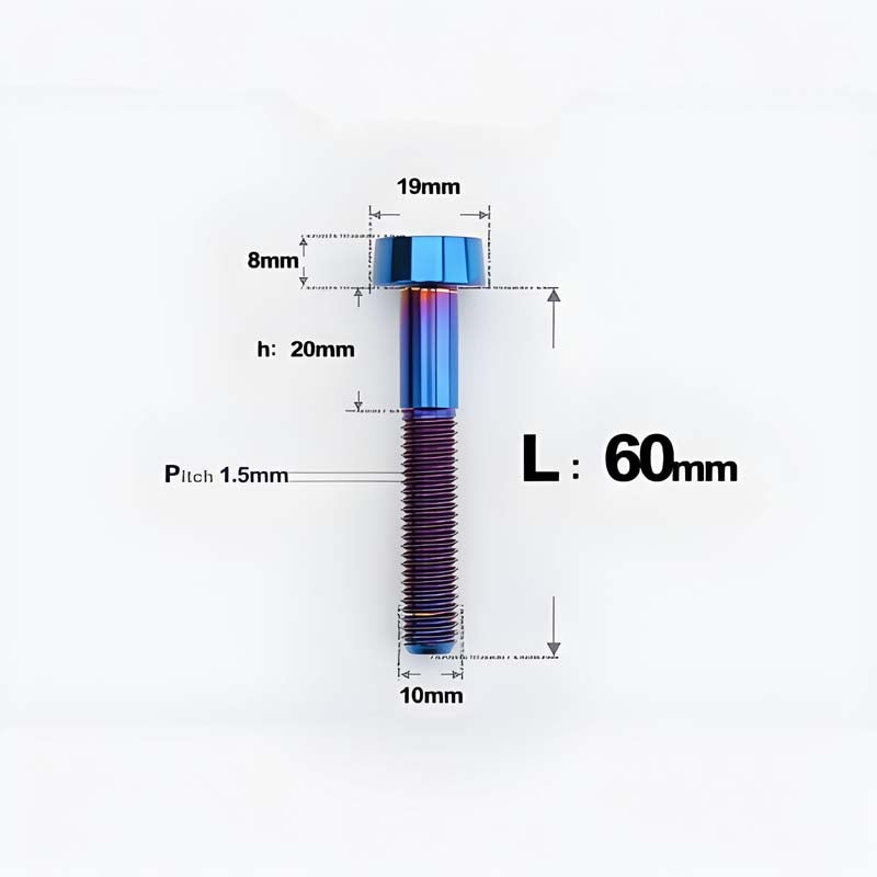 M10xL20-70mm TI 1.5mm Thread Security Bolt for Brembo Caliper Mounting D19
