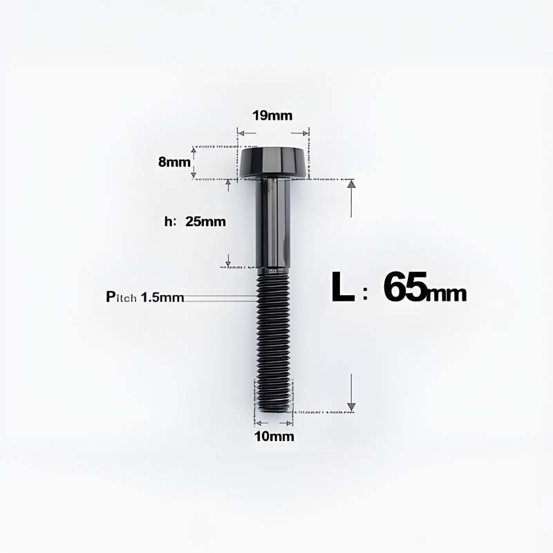 M10xL20-70mm TI 1.5mm Thread Security Bolt for Brembo Caliper Mounting D19