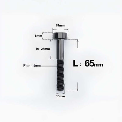 M10xL20-70mm TI 1.5mm Thread Security Bolt for Brembo Caliper Mounting D19