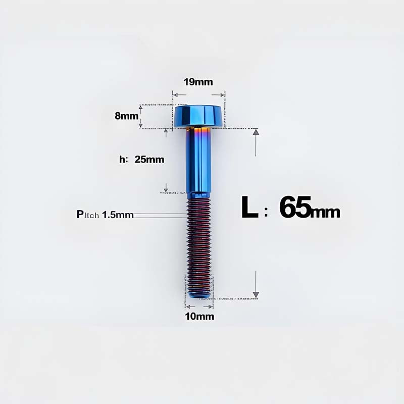 M10xL20-70mm TI 1.5mm Thread Security Bolt for Brembo Caliper Mounting D19