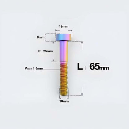 M10xL20-70mm TI 1.5mm Thread Security Bolt for Brembo Caliper Mounting D19