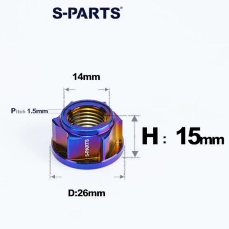 M8/M10/M12/M14 Titanium Alloy Flanged Self-Locking Nuts