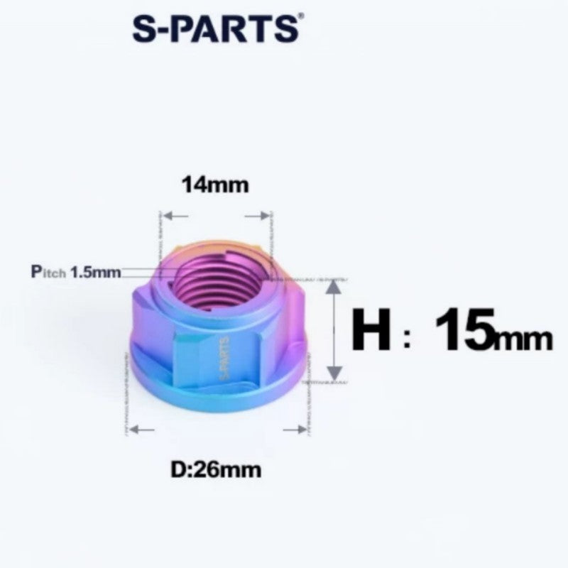 M8/M10/M12/M14 Titanium Alloy Flanged Self-Locking Nuts
