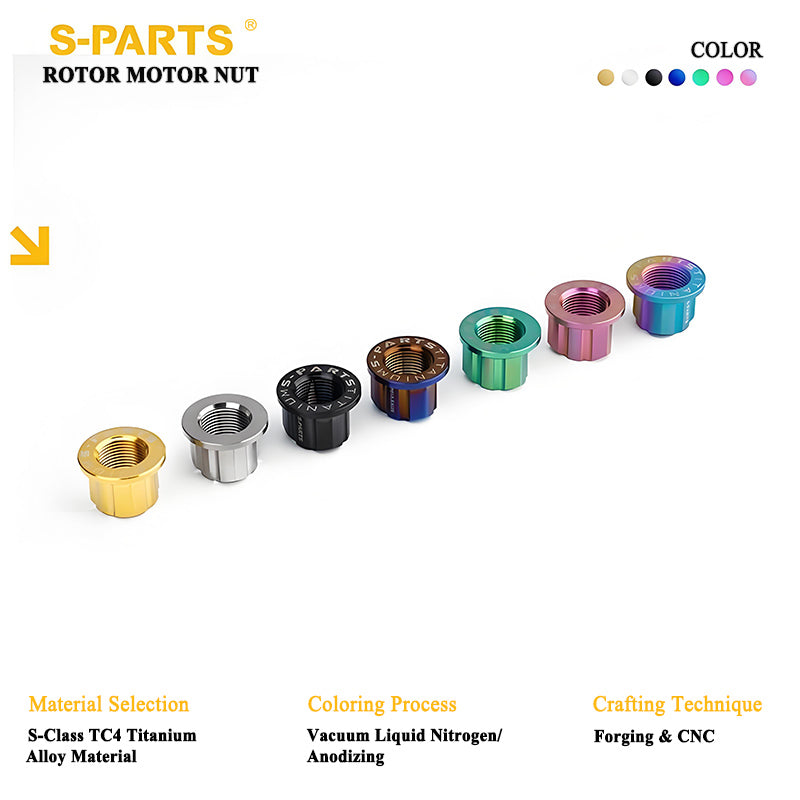 M16-20 Titanium Rotor Motor Nuts with 1.5mm Pitch for Niu/Ninebot Electric Scooters