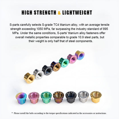 M16-20 Titanium Rotor Motor Nuts with 1.5mm Pitch for Niu/Ninebot Electric Scooters
