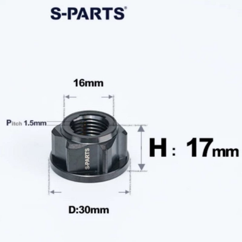 M8/M10/M12/M14 Titanium Alloy Flanged Self-Locking Nuts