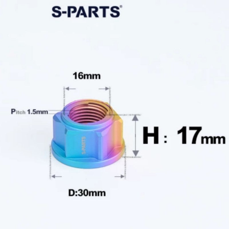M8/M10/M12/M14 Titanium Alloy Flanged Self-Locking Nuts