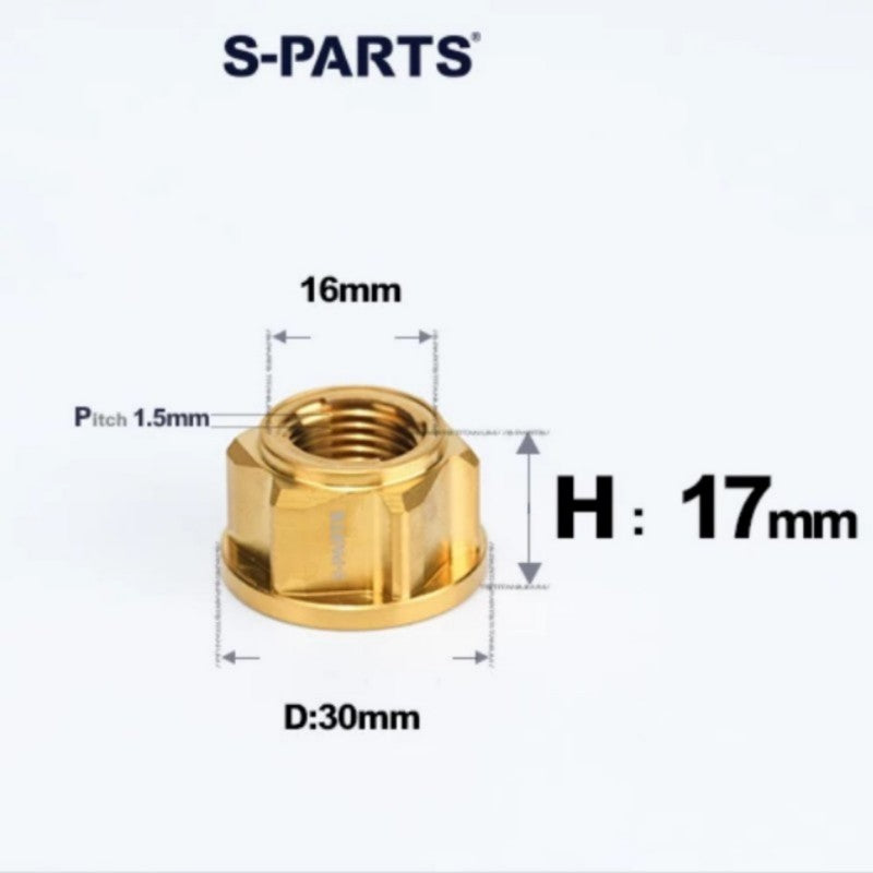 M8/M10/M12/M14 Titanium Alloy Flanged Self-Locking Nuts