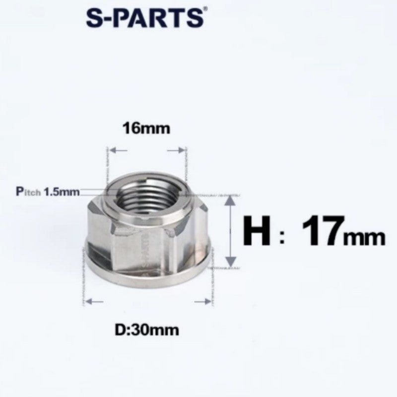 M8/M10/M12/M14 Titanium Alloy Flanged Self-Locking Nuts