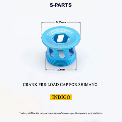 M20 Titanium Crank Pre-load Cap for Shimano Hollowtech II (Road & MTB)