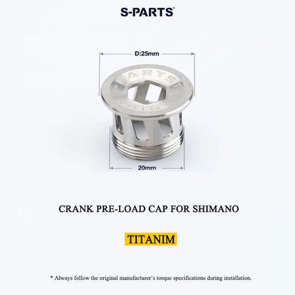 M20 Titanium Crank Pre-load Cap for Shimano Hollowtech II (Road & MTB)
