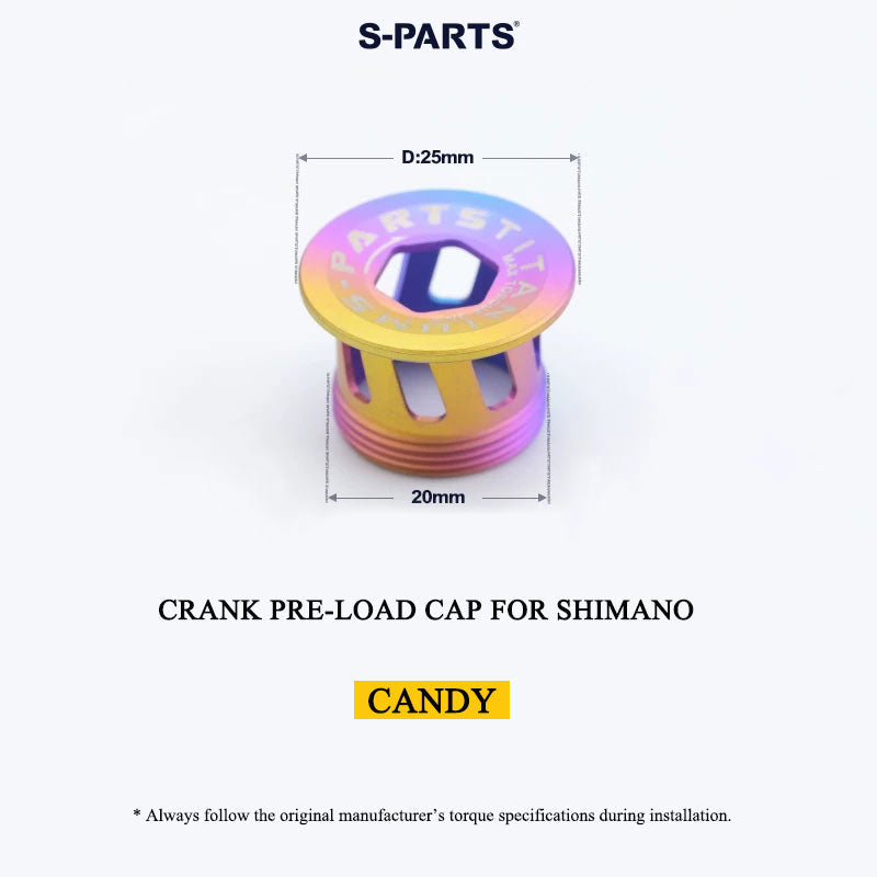 M20 Titanium Crank Pre-load Cap for Shimano Hollowtech II (Road & MTB)