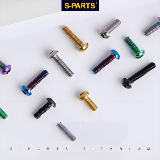 M3 x 6/8/10/12/15MM Button Head Cap Titanium Alloy Bolts For Bike