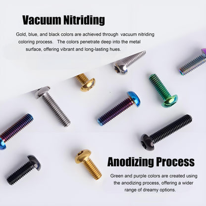 M3x6 8 10 12 15MM Button Head Cap Titanium Alloy Bolts For Bike-4