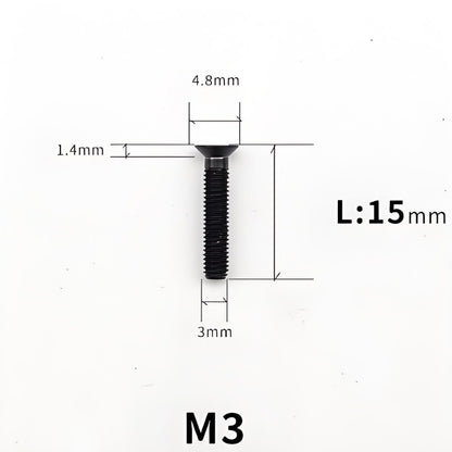 M3x6-30mm Titanium Flat Head Bolts Countersunk Ti Bolts For Road Bike