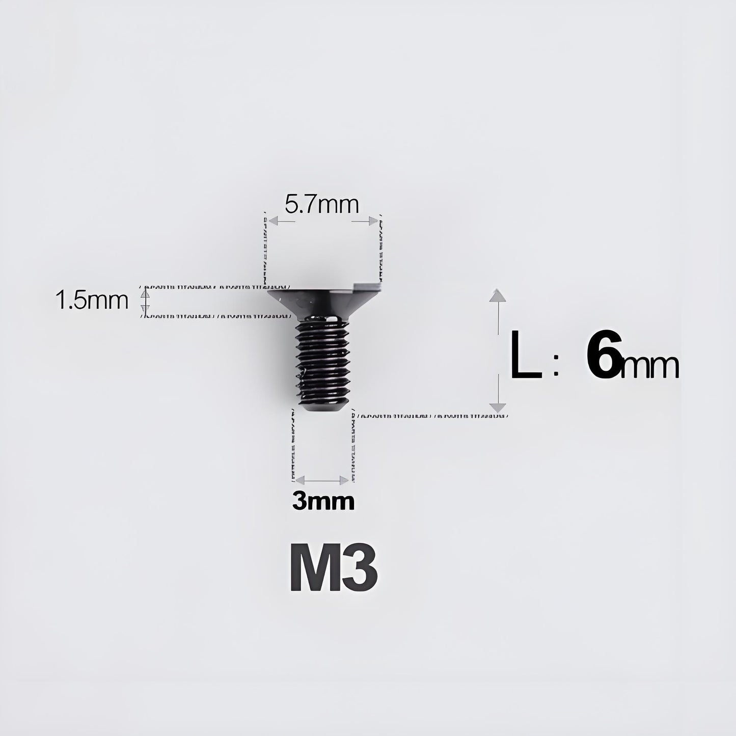 M3x6-30mm Titanium Flat Head Bolts Countersunk Ti Bolts For Road Bike
