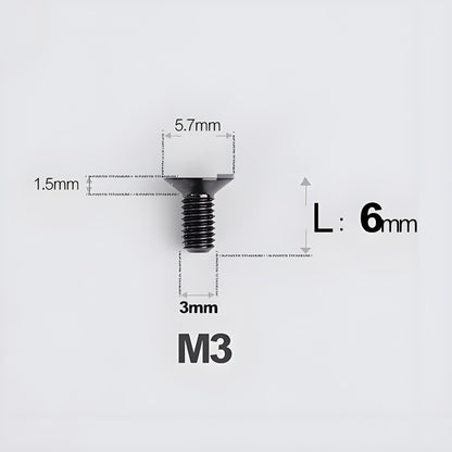 M3x6-30mm Titanium Flat Head Bolts Countersunk Ti Bolts For Road Bike