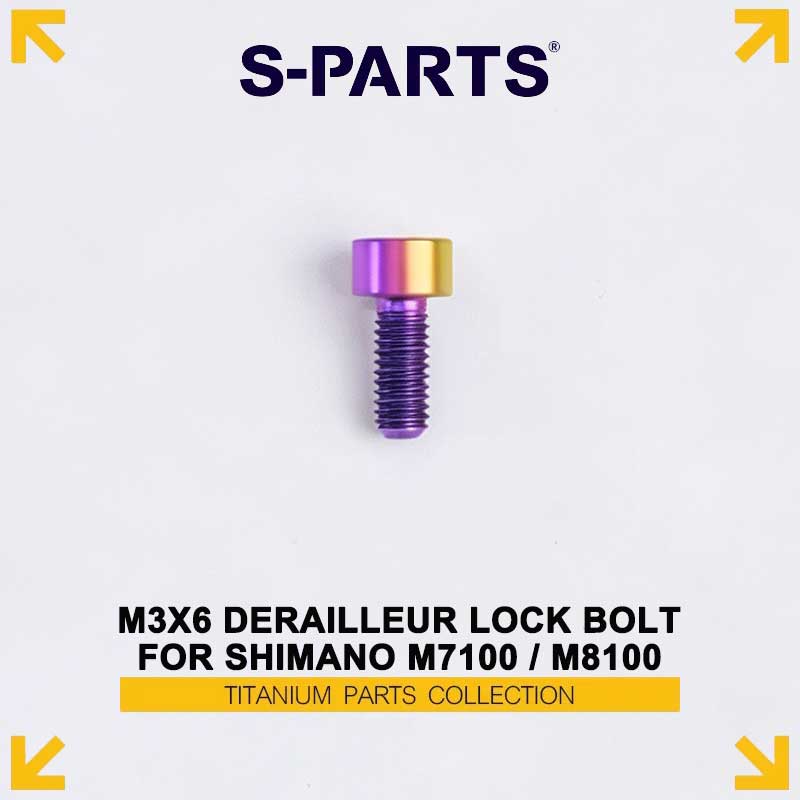 M3x6 Titanium Rear Derailleur Lock Cap Bolt for Shimano M7100 / M8100 12-Speed