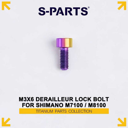 M3x6 Titanium Rear Derailleur Lock Cap Bolt for Shimano M7100 / M8100 12-Speed