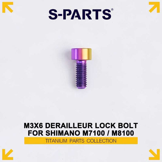 M3x6 Titanium Rear Derailleur Lock Cap Bolt for Shimano M7100 / M8100 12-Speed