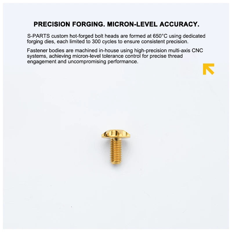 M4 Flower-Pattern Titanium Screws, 9mm CNC-Machined Head, T20 Torx