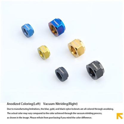 M4/M5/M6/M8/M10/M12 Titanium Hex Nylon Locknuts
