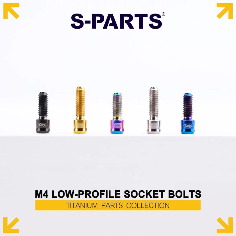 M4 Titanium Low-Profile Small-Head Socket Bolt D5.5 for Grip Lock Ring & Brake Lever Adjustment