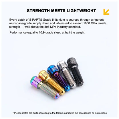 M4 Titanium Low-Profile Small-Head Socket Bolt D5.5 for Grip Lock Ring & Brake Lever Adjustment