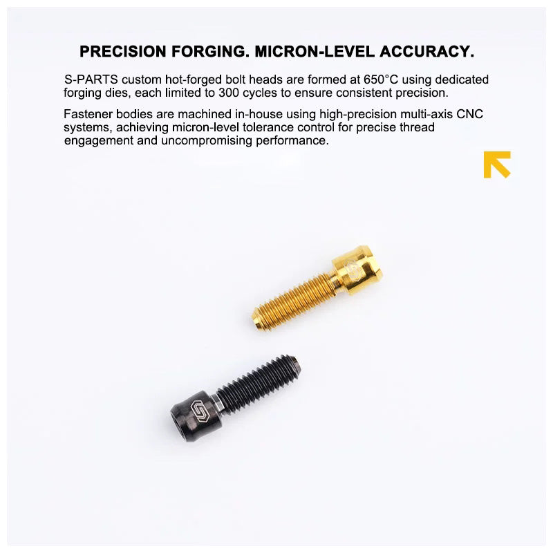 M4 Titanium Low-Profile Small-Head Socket Bolt D5.5 for Grip Lock Ring & Brake Lever Adjustment